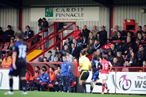 Arsenal Ladies v Rayo Vallecano 2011-12 Collection: Ivan Gazidis Arsenal CEO watches the match in the Directors Box with Vic Akers Former Arsenal
