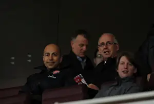 Ivan Gazidis and Trevor Saving Watch Arsenal Ladies Defeat Chelsea Ladies 3:1 in FA Womens Super League at Emirates Stadium (April 26, 2012)