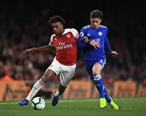 Arsenal v Leicester City 2018-19 Collection: Iwobi Chilwell 1 181022WAFC