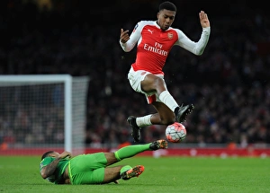 Arsenal V Sunderland FA Cup 2015-16 Prints: Iwobi vs. Yedlin: Battle at The Emirates - Arsenal vs. Sunderland FA Cup Clash