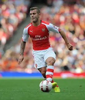 Arsenal V Benfica 2014-15 Prints: Jack Wilshere: In Action for Arsenal Against Benfica at Emirates Cup 2014
