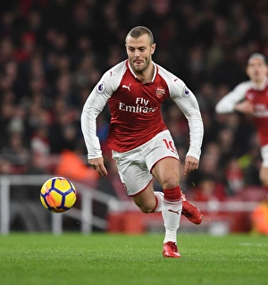 Arsenal V Chelsea 2017-18 Prints: Jack Wilshere: In Action for Arsenal Against Chelsea, Premier League 2017-18