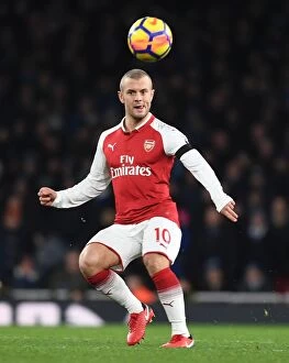Arsenal v Huddersfield Town 2017-18 Collection: Jack Wilshere: In Action for Arsenal Against Huddersfield Town, Premier League 2017-18