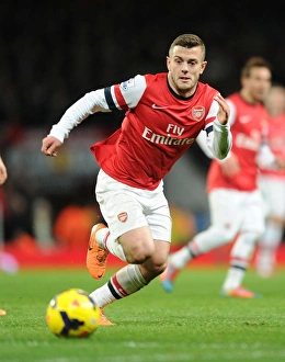 Jack Wilshere: In Action for Arsenal Against Manchester United, Premier League 2013-14