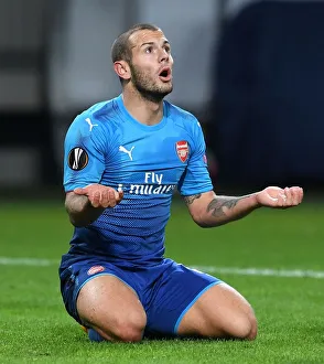 FC BATE Borisov V Arsenal 2017-18 Prints: Jack Wilshere in Action: Arsenal vs. FC BATE Borisov, UEFA Europa League 2017-18