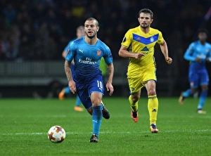 FC BATE Borisov V Arsenal 2017-18 Prints: Jack Wilshere in Action: Arsenal vs. FC BATE Borisov, UEFA Europa League 2017-18