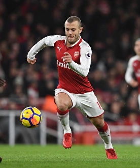 Arsenal V Chelsea 2017-18 Prints: Jack Wilshere in Action: Arsenal vs. Chelsea, Premier League 2017-18