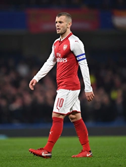 Chelsea V Arsenal - Carabao Cup 1/2 Final 1st Leg 2017-18 Prints: Jack Wilshere in Action: Arsenal vs. Chelsea, 2017-18 Carabao Cup Semi-Final