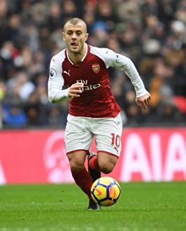 Tottenham Hotspur V Arsenal 2017-18 Prints: Jack Wilshere in Action: Arsenal vs. Tottenham Premier League Rivalry, 2017-18