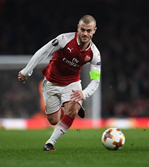 Arsenal V AC Milan 2017-18 Prints: Jack Wilshere in Action: Arsenal vs AC Milan, Europa League 2018