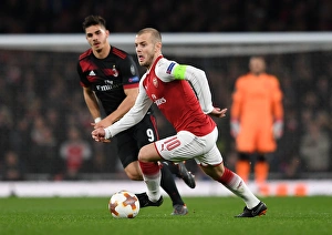 Arsenal V AC Milan 2017-18 Prints: Jack Wilshere in Action: Arsenal vs AC Milan, UEFA Europa League 2018