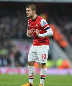 Arsenal V Aston Villa - 2012-13 Prints: Jack Wilshere in Action: Arsenal vs Aston Villa, Premier League 2012-13