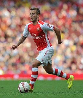 Jack Wilshere in Action: Arsenal vs Benfica, Emirates Cup 2014