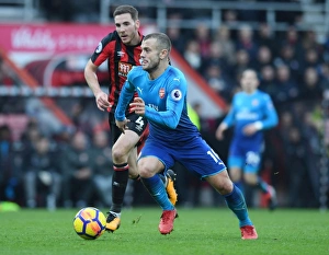 AFC Bournemouth V Arsenal 2017-18 Prints: Jack Wilshere in Action: Arsenal vs Bournemouth, Premier League 2017-18