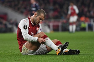 Arsenal V Red Star Belgrade 2017-18 Prints: Jack Wilshere in Action: Arsenal vs Crvena Zvezda, Europa League 2017