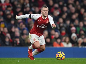 Arsenal V Crystal Palace 2017-18 Prints: Jack Wilshere in Action: Arsenal vs Crystal Palace, Premier League 2017-18