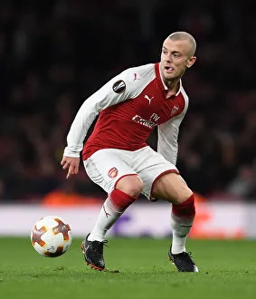 Arsenal V CSKA Moscow 2017-18 Prints: Jack Wilshere in Action: Arsenal vs CSKA Moscow, UEFA Europa League Quarterfinals