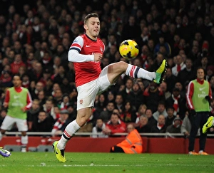Everton Prints: Jack Wilshere in Action: Arsenal vs Everton, Premier League 2013-14