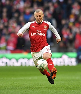 Arsenal V Manchester City - Carabao Cup Final 2018 Prints: Jack Wilshere in Action: Arsenal vs Manchester City - Carabao Cup Final 2018