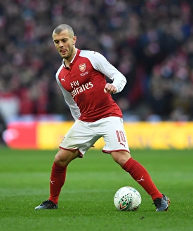 Arsenal V Manchester City - Carabao Cup Final 2018 Prints: Jack Wilshere in Action: Arsenal vs Manchester City - Carabao Cup Final 2018