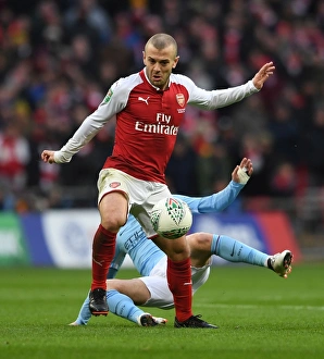 Arsenal V Manchester City - Carabao Cup Final 2018 Prints: Jack Wilshere in Action: Arsenal vs Manchester City - Carabao Cup Final 2018
