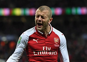 Arsenal V Manchester City - Carabao Cup Final 2018 Prints: Jack Wilshere in Action: Arsenal vs Manchester City - Carabao Cup Final 2018