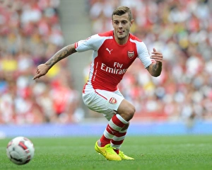 Arsenal V AS Monaco 2014-15 Prints: Jack Wilshere in Action: Arsenal vs AS Monaco, Emirates Cup 2014