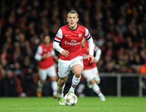 Arsenal V Montpellier 2012-13 Prints: Jack Wilshere in Action: Arsenal vs Montpellier, UEFA Champions League 2012-13