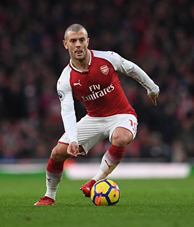 Arsenal V Newcastle United 2017-18 Prints: Jack Wilshere in Action: Arsenal vs Newcastle United, Premier League 2017-18