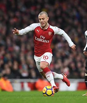 Arsenal V Newcastle United 2017-18 Prints: Jack Wilshere in Action: Arsenal vs Newcastle United, Premier League 2017-18