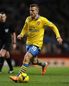 Jack Wilshere in Action: Aston Villa vs. Arsenal, Premier League 2013-14