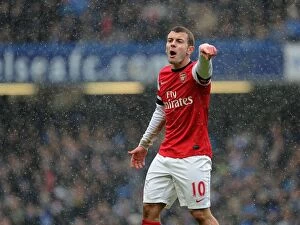 Chelsea v Arsenal 2012-13 Collection: Jack Wilshere: In Action Against Chelsea, Premier League 2012-13