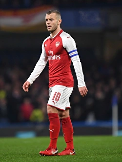 Chelsea V Arsenal - Carabao Cup 1/2 Final 1st Leg 2017-18 Prints: Jack Wilshere in Action: Chelsea vs. Arsenal - Carabao Cup Semi-Final First Leg