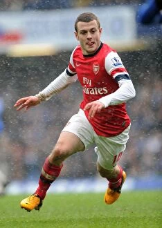 Images Dated 20th January 2013: Jack Wilshere in Action: Chelsea vs. Arsenal, Premier League 2012-13
