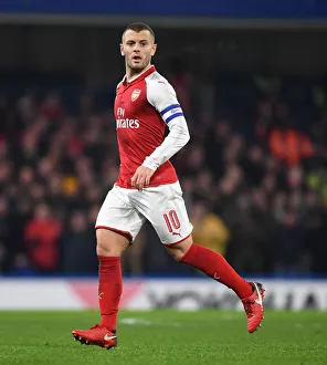 Chelsea V Arsenal - Carabao Cup 1/2 Final 1st Leg 2017-18 Prints: Jack Wilshere in Action: Chelsea vs Arsenal, Carabao Cup Semi-Final First Leg (2017-18)