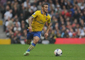 Fulham F C Prints: Jack Wilshere in Action: Fulham vs Arsenal, Premier League 2013-14