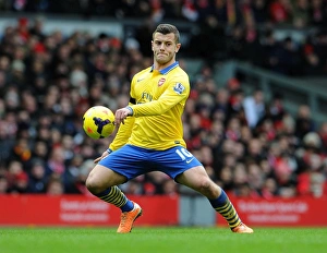Liverpool V Arsenal 2013-14 Prints: Jack Wilshere in Action: Liverpool vs. Arsenal, Premier League 2013-14