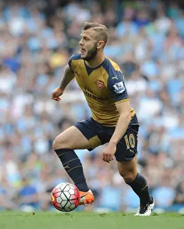 Manchester City V Arsenal 2105-16 Prints: Jack Wilshere in Action: Premier League Battle - Manchester City vs. Arsenal (2015-16)