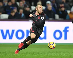 West Ham United V Arsenal 2017-18 Prints: Jack Wilshere in Action: Premier League Clash between Arsenal and West Ham (2017-18)