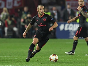 Red Star Belgrade V Arsenal 2017-18 Prints: Jack Wilshere: In Action Against Red Star Belgrade, Europa League 2017-18