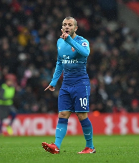 Southampton V Arsenal 2017-18 Prints: Jack Wilshere in Action: Southampton vs. Arsenal, Premier League 2017-18