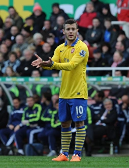 Stoke City V Arsenal 2013-14 Prints: Jack Wilshere in Action: Stoke City vs. Arsenal, Premier League 2013-14