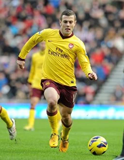 Images Dated 9th February 2013: Jack Wilshere in Action: Sunderland vs Arsenal, Premier League 2012-13