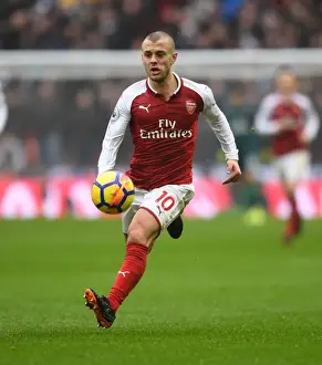 Tottenham Hotspur V Arsenal 2017-18 Prints: Jack Wilshere in Action: Tottenham Hotspur vs Arsenal, Premier League 2017-18