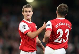 Jack Wilshere and Andrey Arshavin (Arsenal). Arsenal 6: 0 SC Braga. UEFA Champions League