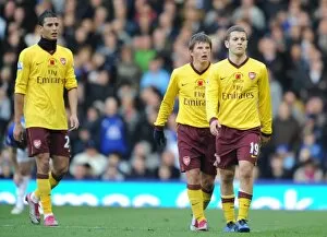 Everton v Arsenal 2010-11 Collection: Jack Wilshere, Andrey Arshavin and Marouane Chamakh(Arsenal). Everton 1: 2 Arsenal