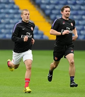 Jack Wilshere (Arsenal) and Alastair Thrush the Yth Physio. West Bromwich Albion U21 1