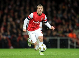 Arsenal V Montpellier 2012-13 Prints: Jack Wilshere (Arsenal). Arsenal 2: 0 Montpellier. UEFA Champions League. Group B
