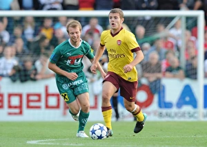 Jack Wilshere (Arsenal) Bauer (Neusiedl). SC Neusiedl 0:4 Arsenal, Sportzentrum Neusiedl Jack Wilshere (Arsenal) Bauer (Neusiedl). SC Neusiedl 0:4 Arsenal, Sportzentrum Neusiedl