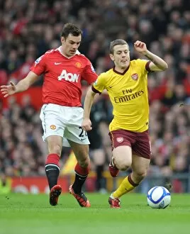 Images Dated 12th March 2011: Jack Wilshere (Arsenal) Darron Gibson (Man United). Manchester United 2: 0 Arsenal